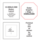 2.5”x2.5” Cutting Die