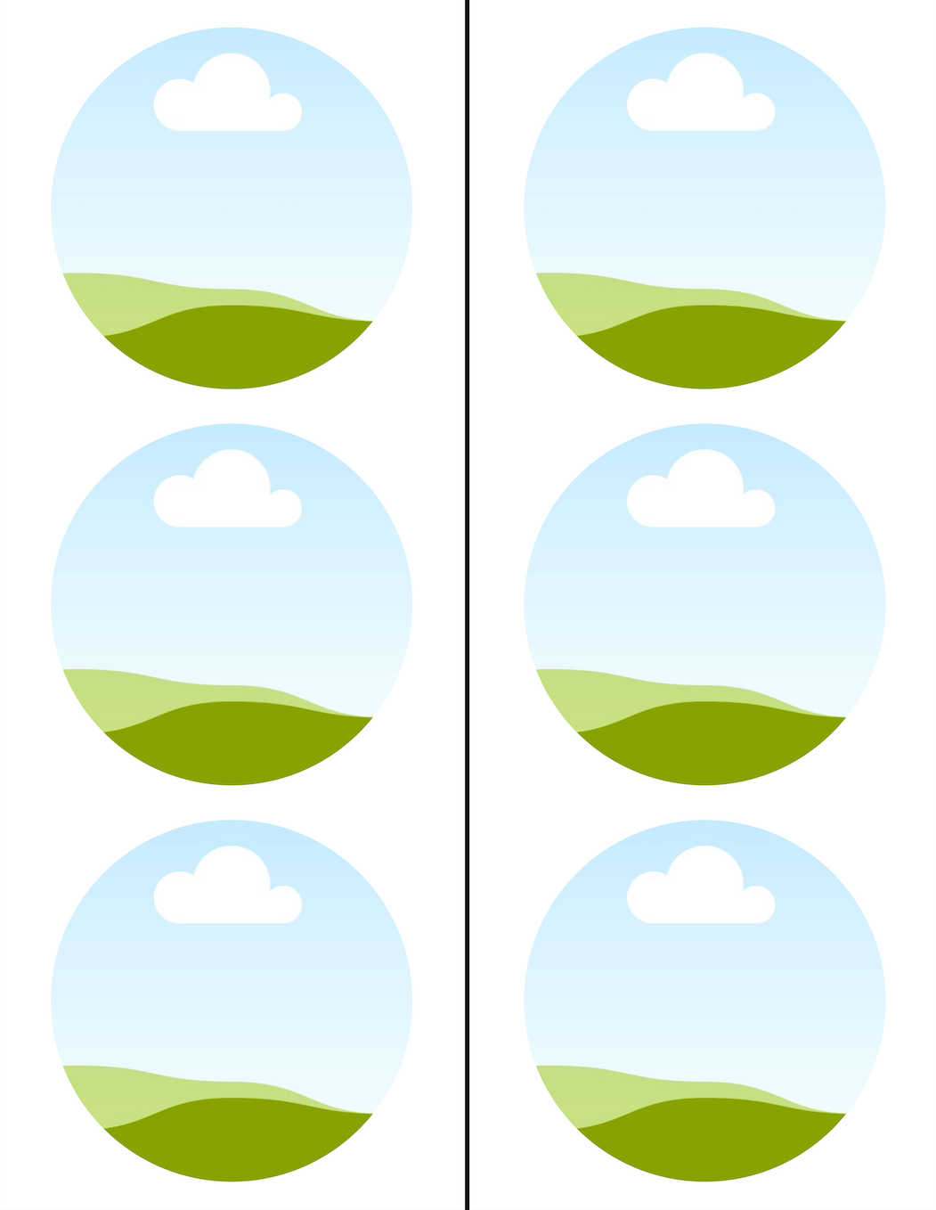 3" Round Canva Template